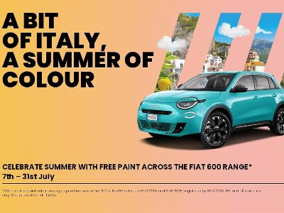 FIAT embraces ‘Summer of Colour’ with exclusive free paint offer on Fiat 600
